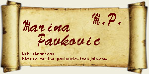 Marina Pavković vizit kartica